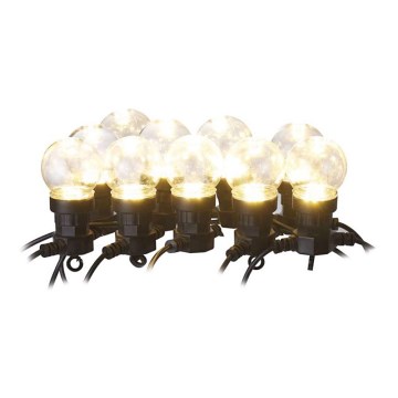 LED buiten decoratieve lichtsnoer 10xLED/10m IP44 transparant