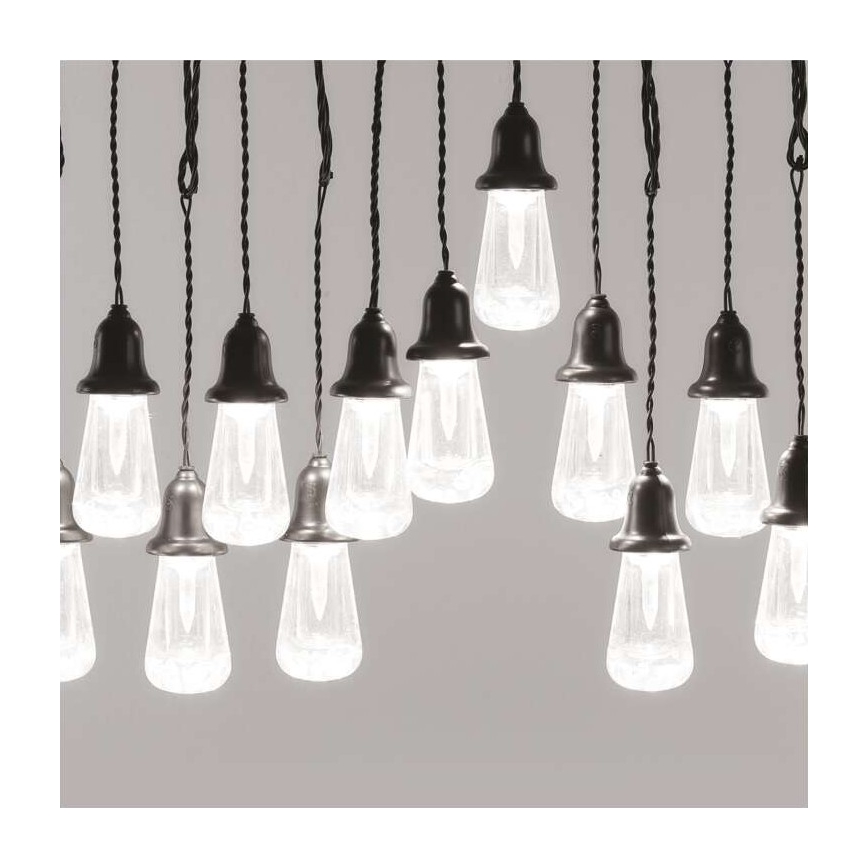 LED buiten decoratieve lichtsnoer 16xLED 8,6m IP44 koud wit