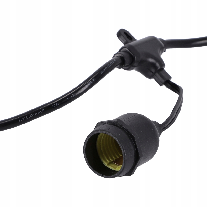 LED buiten decoratieve lichtsnoer 20xE27/1W/230V 20,94 m IP44 zwart