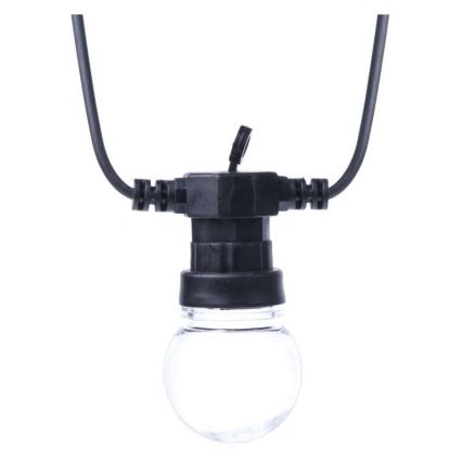 LED buiten decoratieve lichtsnoer 50xLED/10m IP44 transparant