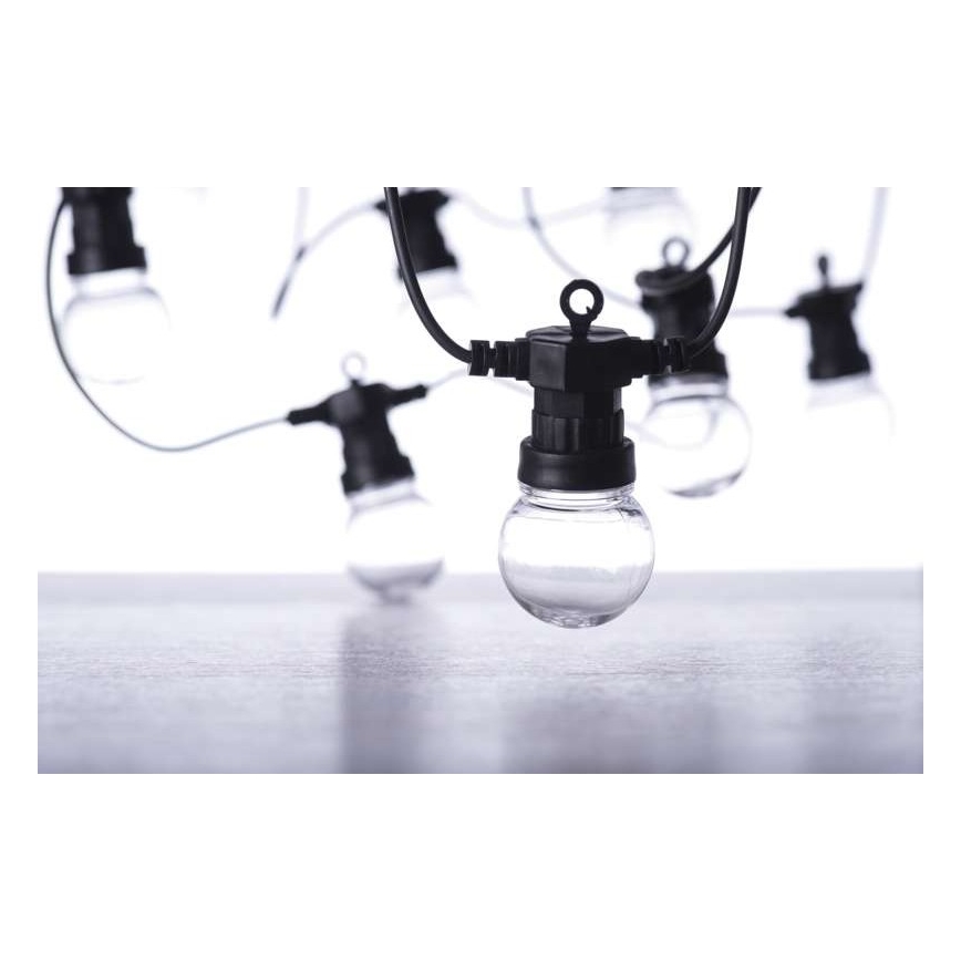 LED buiten decoratieve lichtsnoer 50xLED/10m IP44 transparant