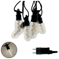 LED buiten decoratieve lichtsnoer 6xLED/0,6W/230V 4,5 m IP44 zwart
