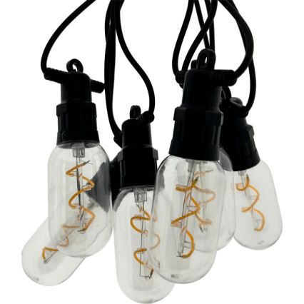LED buiten decoratieve lichtsnoer 6xLED/0,6W/230V 4,5 m IP44 zwart