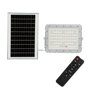 LED Buiten dimbaar zonne- Schijnwerper LED/15W/3,2V IP65 4000K wit + afstandsbediening