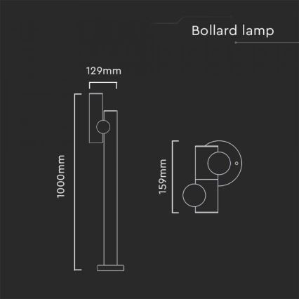 LED Buiten flexible lamp LED/4W/230V 4000K IP44 100 cm zwart