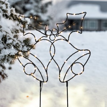 LED buiten kerstdecoratie 100x LED / 3xAA, IP44, warm wit, belletjes