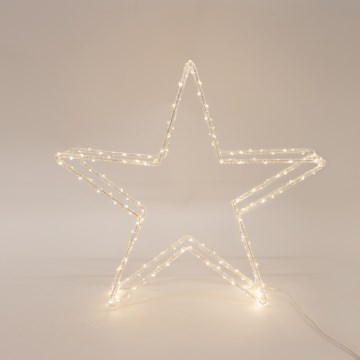 LED buiten kerstdecoratie 140xLED/2,1W/230V IP44 warm wit ster 60 cm