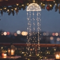 LED buiten kerstdecoratie 160xLED/230V Ø 27 cm IP44 warm wit