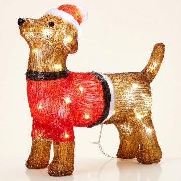 LED buiten kerstdecoratie 40xLED/230V 35 cm IP44 hond