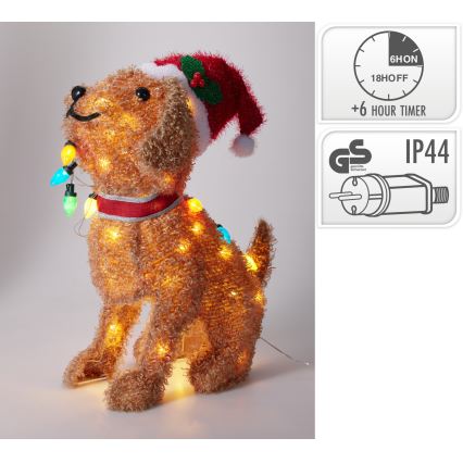LED buiten kerstdecoratie 70xLED/230V 55 cm IP44 hond