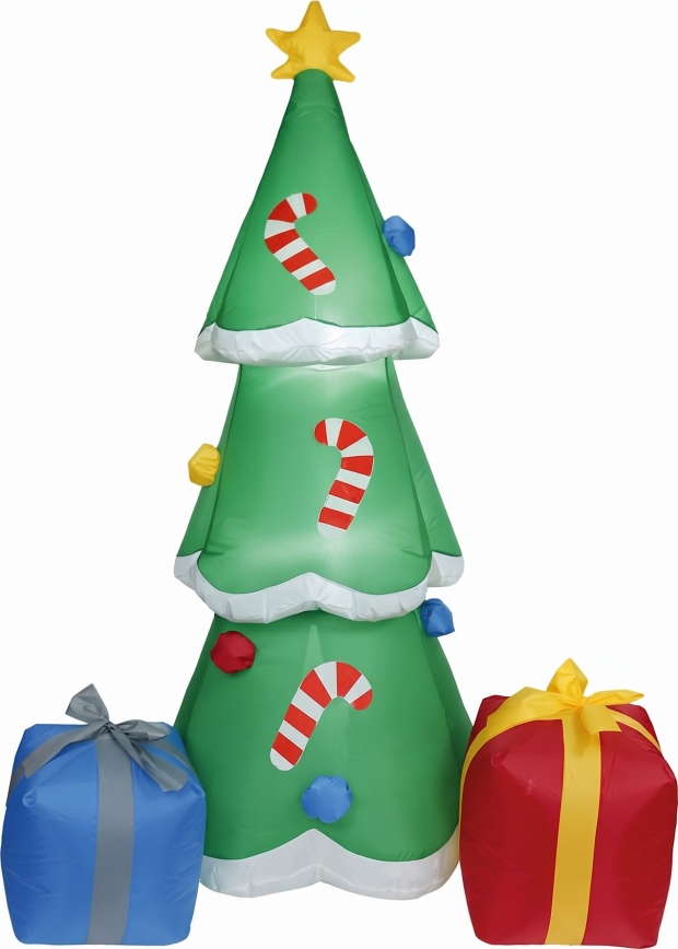 LED buiten kerstdecoratie LED/8,4W/12/230V 180 cm IP44 kerstboom en cadeaus
