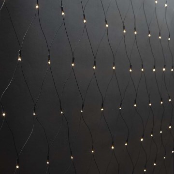 LED Buiten kerstgordijn 160xLED/7 functies 5m IP44 warm wit