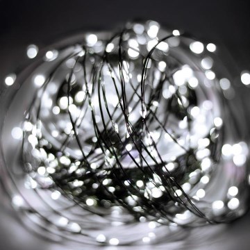 LED buiten kerstlichtsnoer 1000xLED/230V 8 functies 53 m IP44 koud wit + afstandsbediening