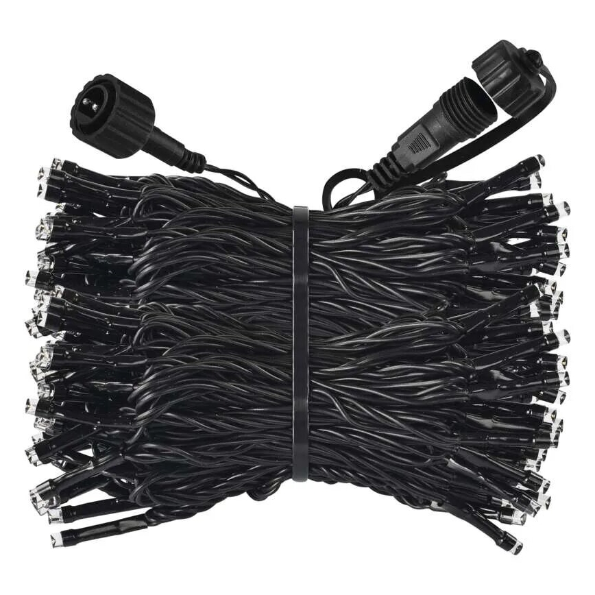 LED buiten kerstlichtsnoer 100xLED/10m IP44 koud wit