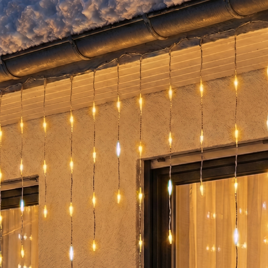 LED buiten kerstlichtsnoer 1200xLED/230V 25x0,56 m IP44 warm wit/koud wit