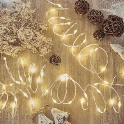 LED buiten kerstlichtsnoer 120xLED/17m IP44 warm wit