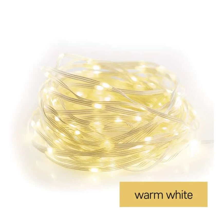 LED buiten kerstlichtsnoer 120xLED/17m IP44 warm wit