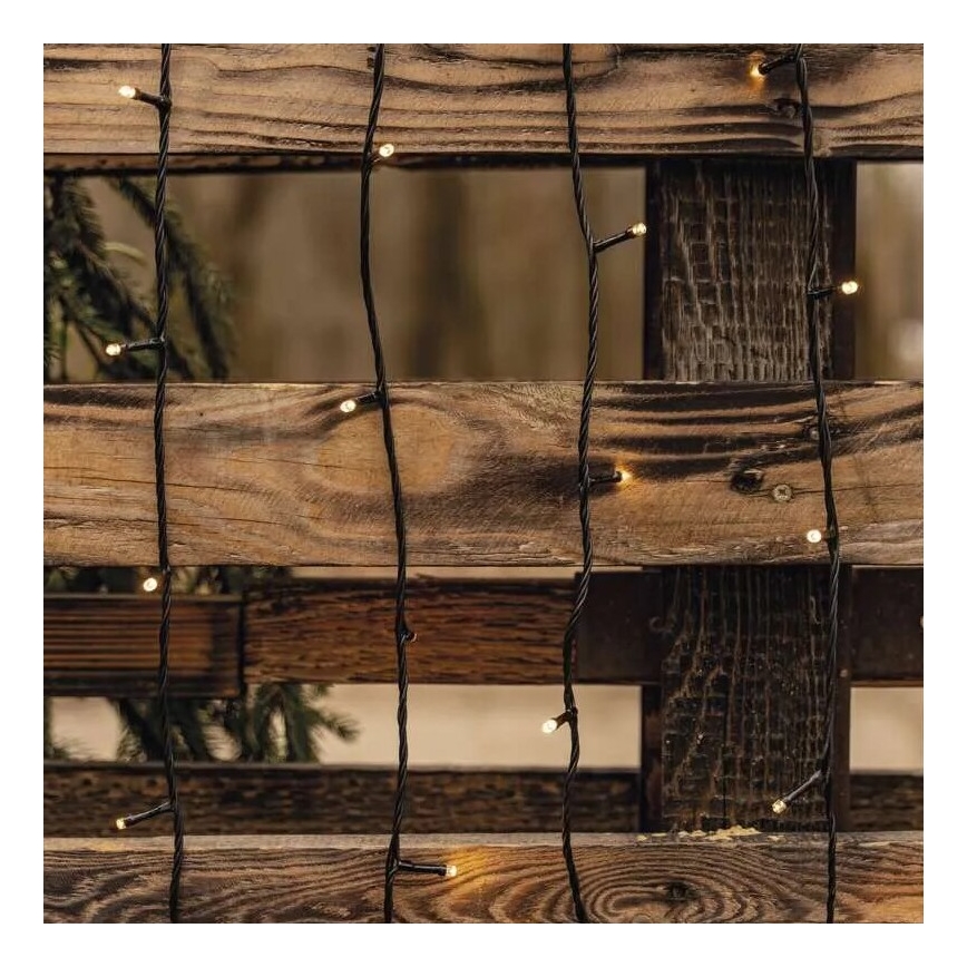 LED Buiten kerstlichtsnoer 50xLED/5m IP44 warm wit