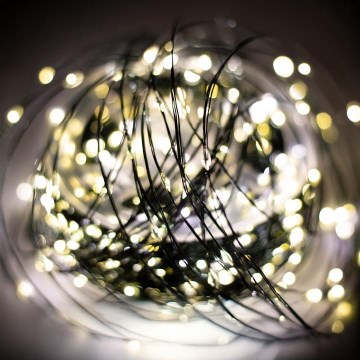 LED buiten kerstsnoer 1000xLED/230V 8 functies 53 m IP44 warm wit + afstandsbediening