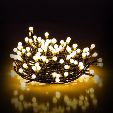LED buiten kerstverlichting 100x LED/8 functies 15m IP44 warm wit