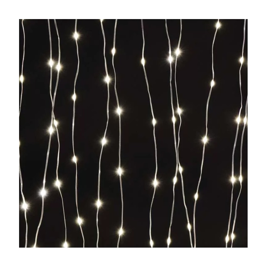 LED buiten kerstverlichting 240xLED/8 functies 6,7 m IP44 warm wit