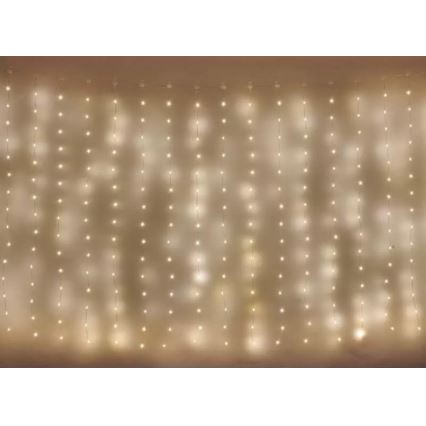LED buiten kerstverlichting 300xLED/8 functies 5,9 m IP44 warm wit