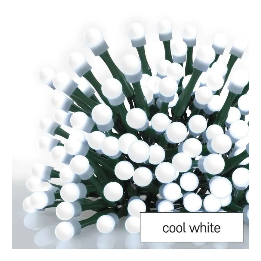 LED buiten kerstverlichting 80xLED/8 functies 13 m koud wit IP44