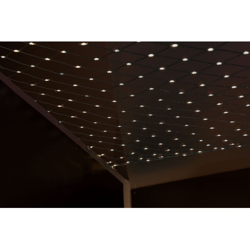 LED Buiten NET-lichtgordijn 240xLED/7,2W/230V 1,5x2 m IP44 warm wit