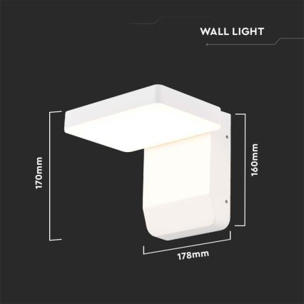 LED Buiten wall flexible lamp LED/17W/230V IP65 4000K wit