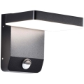 LED Buiten wall flexible lamp met sensor LED/17W/230V IP65 4000K zwart