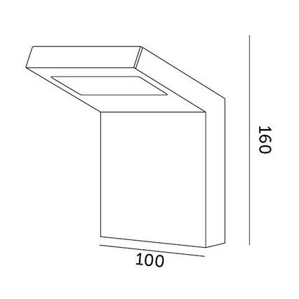 LED Buiten wandlamp INDUO K LED/10W/230V 4000K IP54