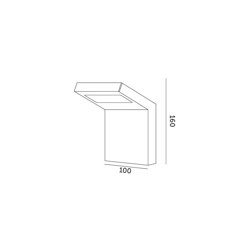 LED Buiten wandlamp INDUO K LED/10W/230V 4000K IP54