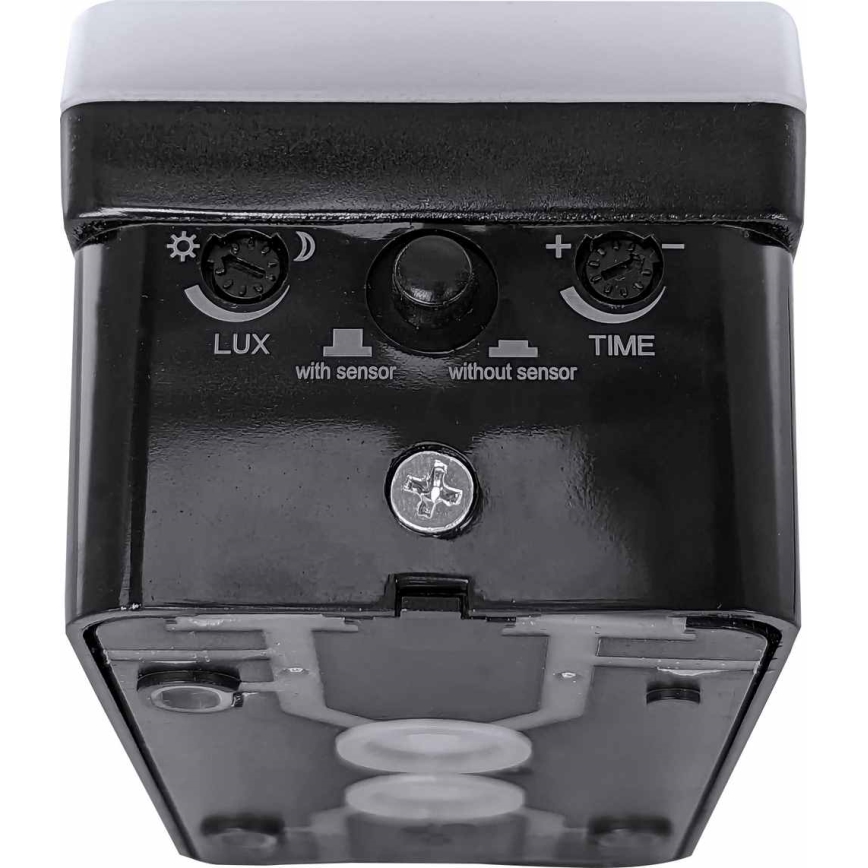 LED Dimbare buiten wandlamp met bewegingssensor en schemersensor LED/12/15/20W/230V IP65 zwart
