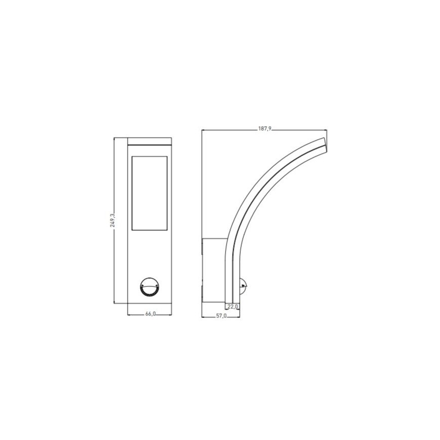 LED Buiten wandlamp met sensor LED/15W/230V IP54