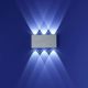 LED Buiten wandlamp ZILVER 6xLED/1W/230V IP54
