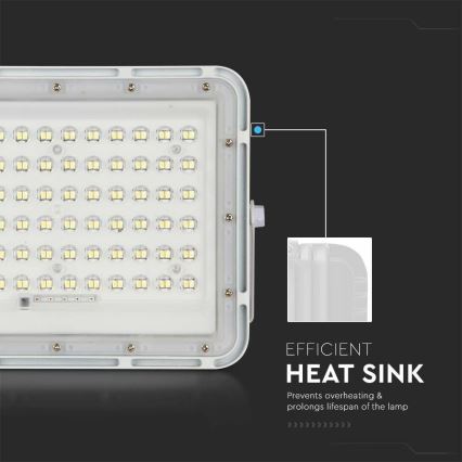 LED Buiten dimbaar zonne- Schijnwerper LED/15W/3,2V IP65 4000K wit + afstandsbediening