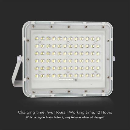 LED Buiten dimbaar zonne- Schijnwerper LED/15W/3,2V IP65 4000K wit + afstandsbediening