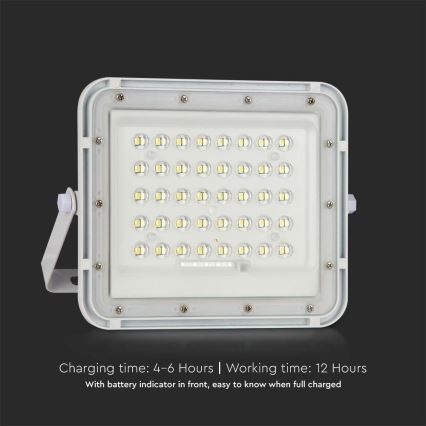 LED Buiten dimbaar zonne- Schijnwerper LED/6W/3,2V IP65 4000K wit + afstandsbediening