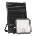 LED Buiten zonne- Schijnwerper met sensor LED/30W/6,4V IP65 3000/4000K + afstandsbediening