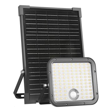 LED Buiten zonne- Schijnwerper met sensor LED/30W/6,4V IP65 3000/4000K + afstandsbediening