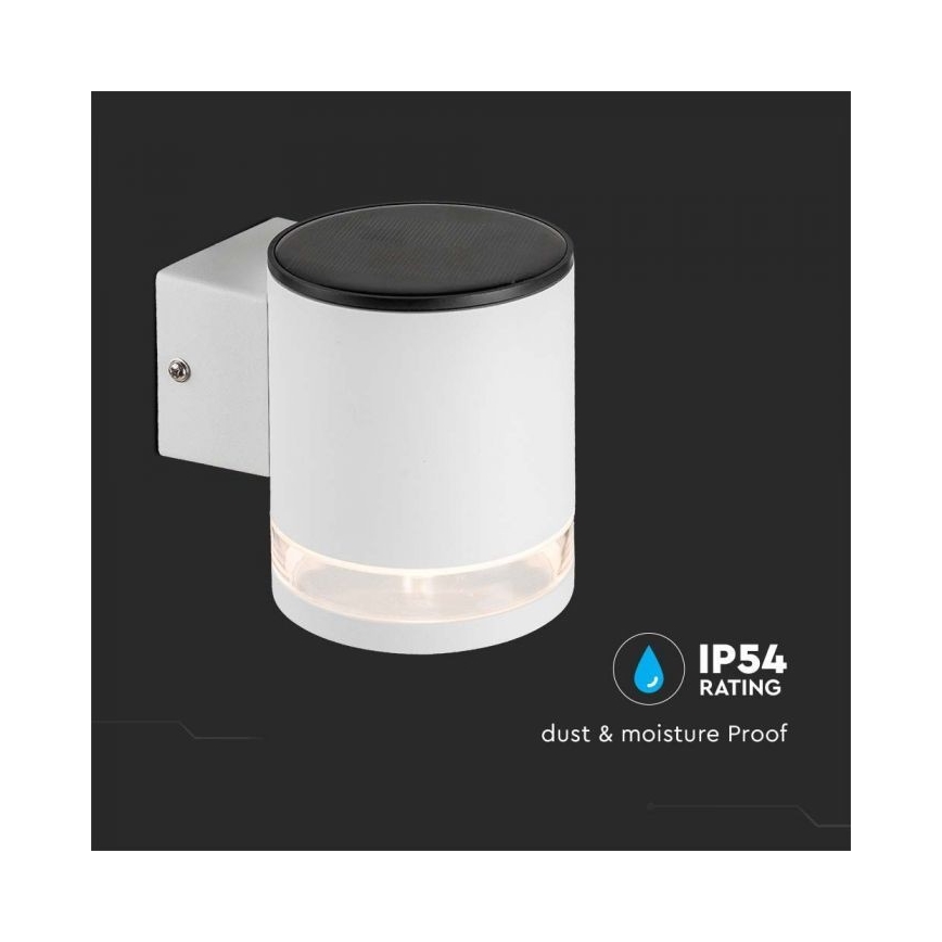 LED Buiten zonne- wandlamp LED/1W/3,7V 3000K IP54 wit