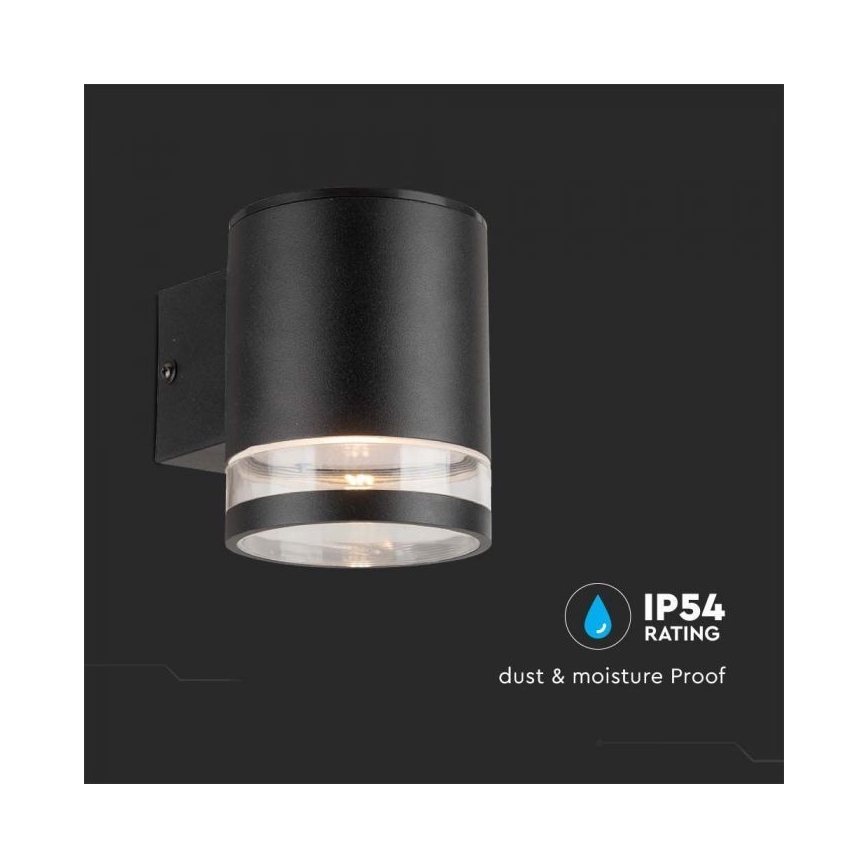 LED Buiten zonne- wandlamp LED/1W/3,7V 3000K IP54 zwart