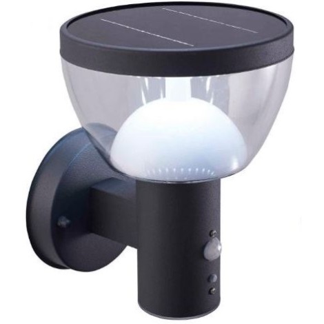 LED Buiten zonne- wandlamp met sensor LARIX LED/3W/3,7V IP44