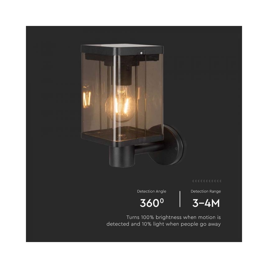 LED Buiten zonne- wandlamp met sensor LED/2,5W/3,7V 3000K IP54