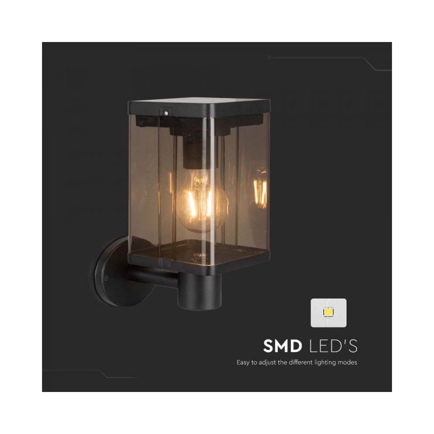 LED Buiten zonne- wandlamp met sensor LED/2,5W/3,7V 3000K IP54