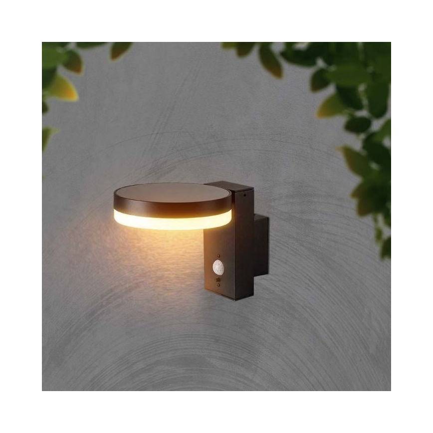 LED Buiten zonne- wandlamp met sensor LED/5,5W/3,7V 3000K IP54