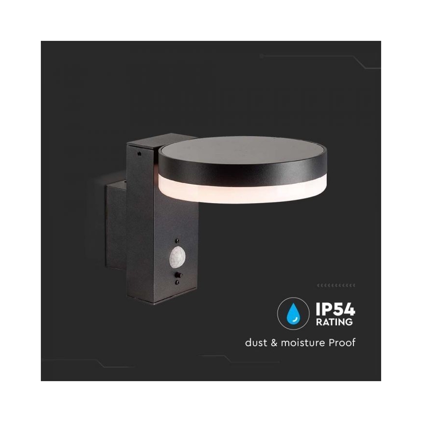 LED Buiten zonne- wandlamp met sensor LED/5,5W/3,7V 3000K IP54