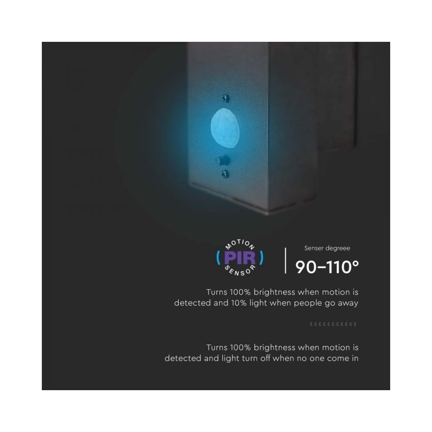 LED Buiten zonne- wandlamp met sensor LED/5,5W/3,7V 3000K IP54