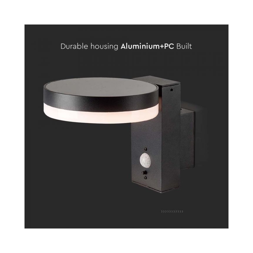LED Buiten zonne- wandlamp met sensor LED/5,5W/3,7V 3000K IP54