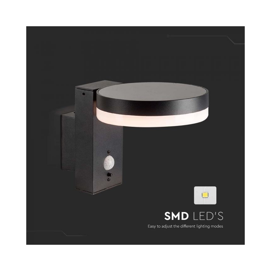 LED Buiten zonne- wandlamp met sensor LED/5,5W/3,7V 3000K IP54